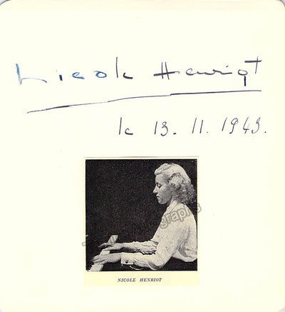 Henriot-Schweitzer, Nicole - Signed Album Page 1943