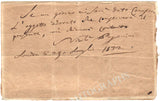 Paganini, Nicolo - Autograph Note Signed 1832