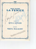 Magaloff, Nikita - Gencer, Leyla - Signed Program La Fenice 1981