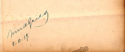 Grieg, Nina - Signed Card 1909