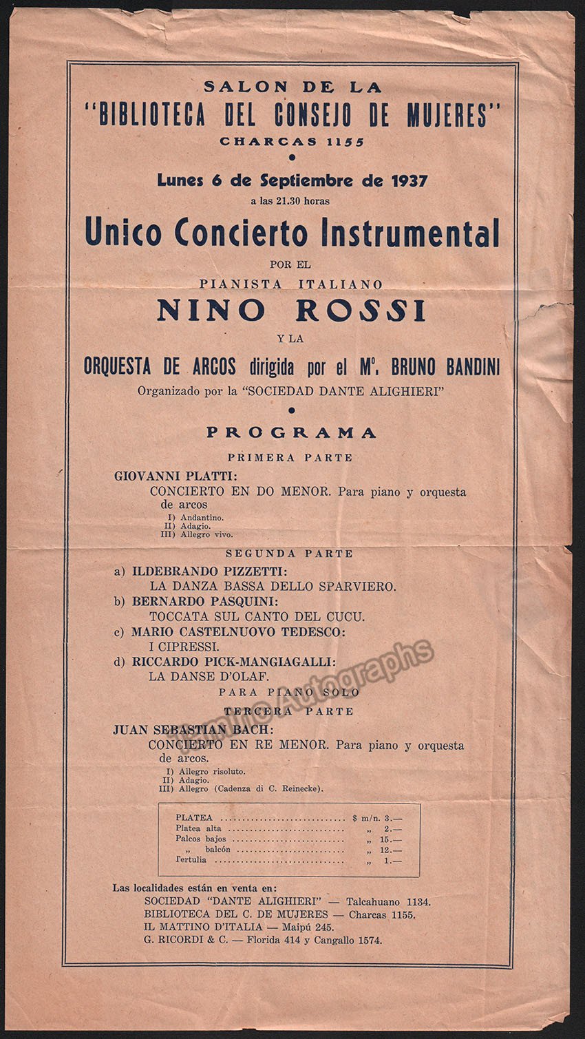 Nino Rossi recital unsigned playbill WM 724f7aad 70b7 490f 8ce8 e4a8a70567a5