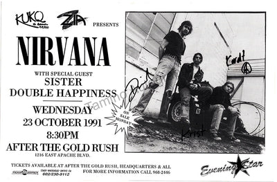 Nirvana - Mini Poster Signed by All Three