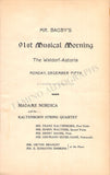 Nordica, Lillian - Concert Program 1898