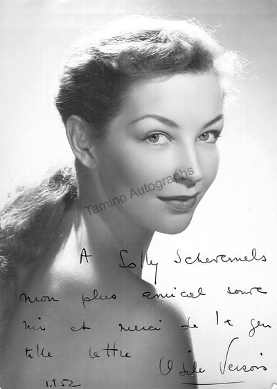 Versois, Odile - Signed Photograph 1952