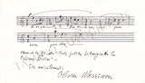 Messiaen, Olivier - Autograph Music Quote Signed