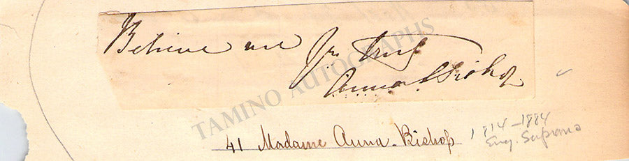 Opera Signs 1800 Opera Singers Autographs Signatures Late 1800s-1910 Lot 1 – Tamino