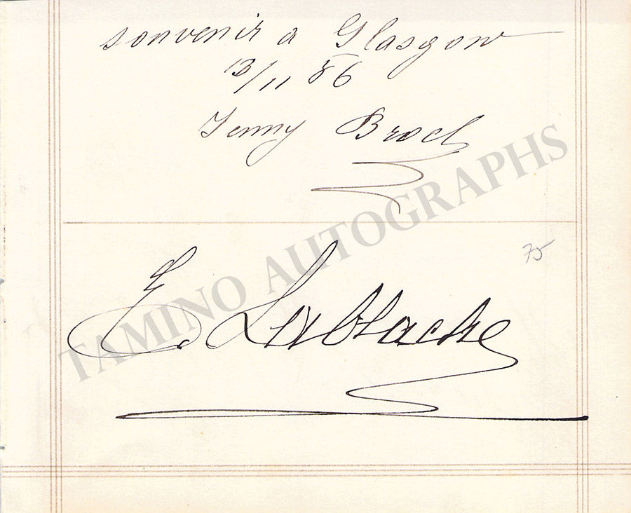 Opera Signs 1800 Opera Singers Autographs Signatures Late 1800s-1910 Lot 2