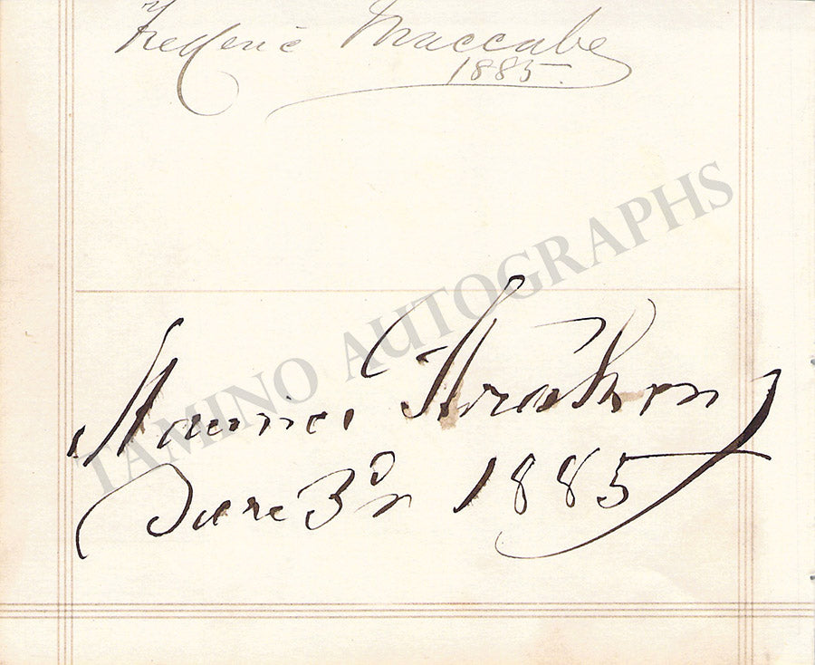 Opera Signs 1800 Opera Singers Autographs Signatures Late 1800s-1910 Lot 2