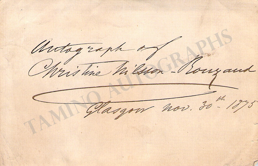 Opera Signs 1800 Opera Singers Autographs Signatures Late 1800s-1910 Lot 3
