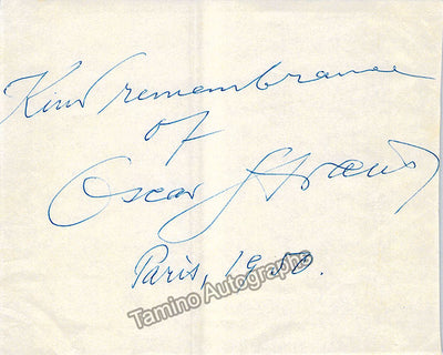 Straus, Oscar - Signed Album Page