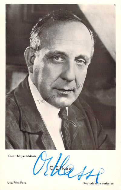 Hasse, Otto Eduard - Signed Photograph
