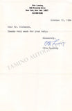Luening, Otto - Set of 2 Typed Letters Signed (1984, 1993)