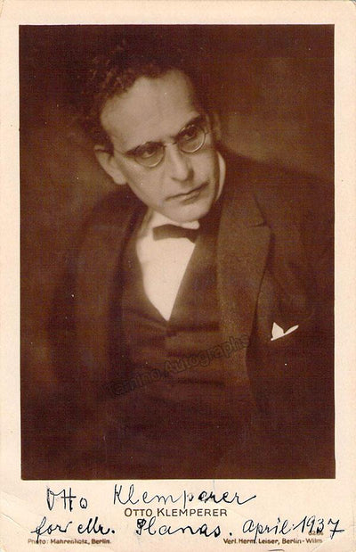 Klemperer, Otto - Signed Photo Postcard