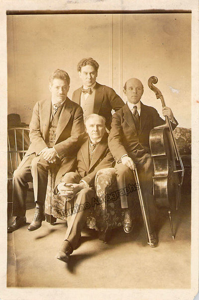 Casals, Pablo - Kreisler, Fritz - Damrosch, Walter - Bauer, Harold - Vintage Photograph