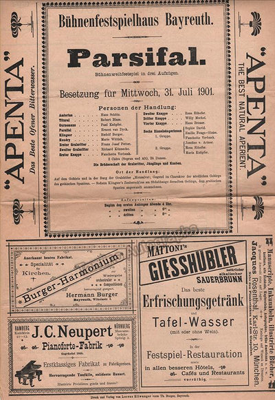 Parsifal - Larger Size Program 1901