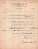 Amato, Pasquale - Typed Agreement Signed 1912