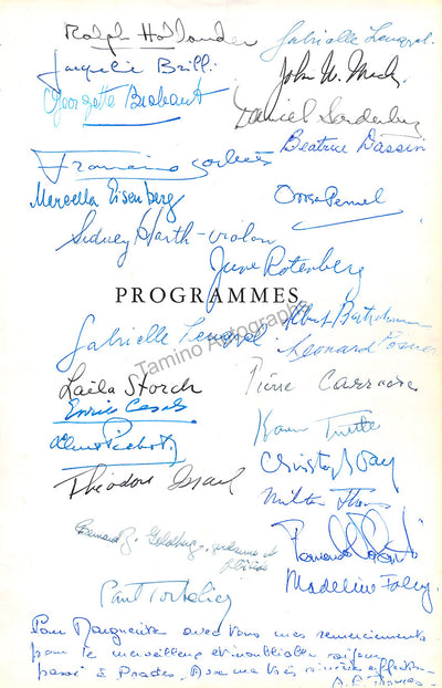 Tortelier, Paul & Others - Signed Program Page 1950