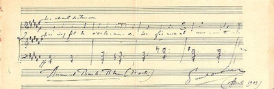 Dukas, Paul - Autograph Music Quote