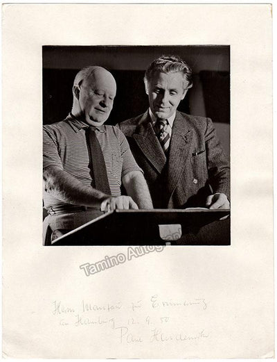 Hindemith, Paul - Large Signed Photo 1950