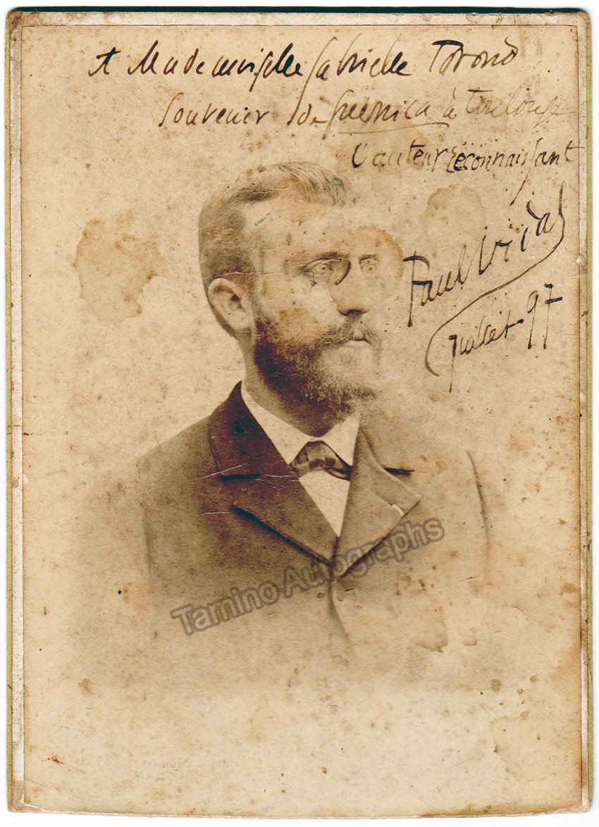 Vidal, Paul - Signed Cabinet Photo 1897
