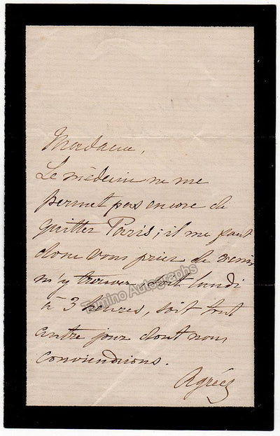Viardot, Pauline - Autograph Letter Signed + Envelope