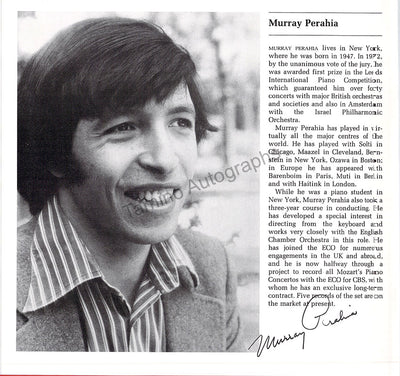 Perahia, Murray - Signed Program Leeds 1981