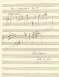 Mennin, Peter - Autograph Music Quote Signed