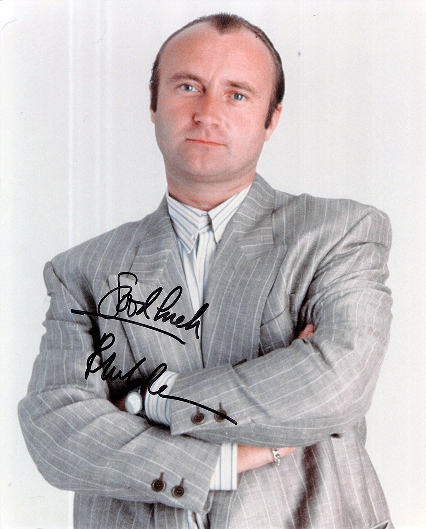 Phil Collins Autograph Signed Photograph