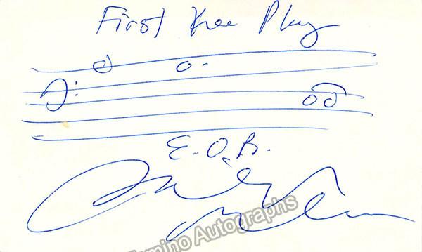 Glass, Philip - Autograph Music Quote Signed