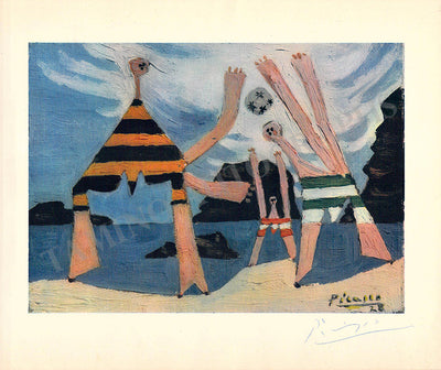 Picasso, Pablo - Signed Print "Baigneuses au Ballon"