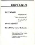Boulez, Pierre - Signed Program London 1966
