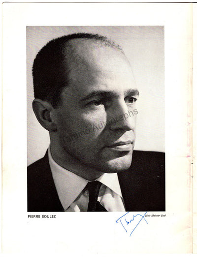 Boulez, Pierre - Signed Program London 1966