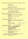Fournier, Pierre - Signed Program Kassel, Germany 1965