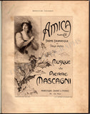 Mascagni, Pietro - Signed Score "Amica" 1905
