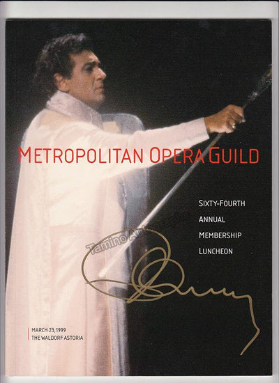 Domingo, Placido - Metropolitan Opera Guild Magazine Signed