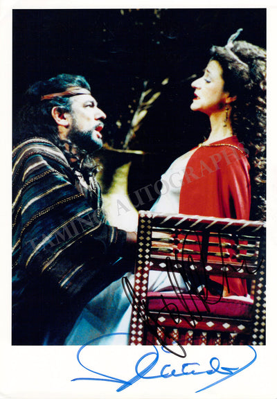 Domingo, Placido - Baltsa, Agnes - Double Signed Photo in Samson et Dalila