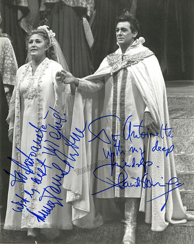 Domingo, Placido - Tomowa-Sintow, Anna - Double Signed Photograph in Lohengrin