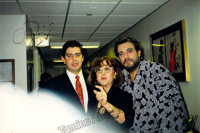 With Marta Domingo and son