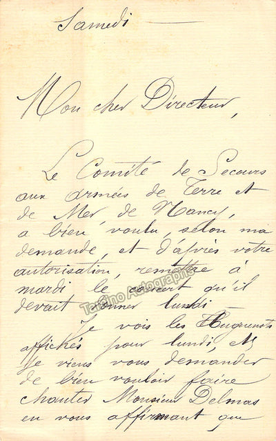 Plancon, Pol - Autograph Letter Signed