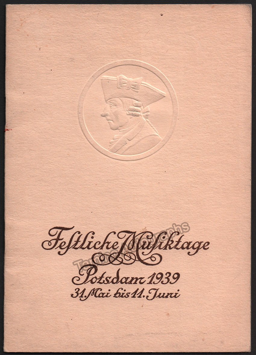 Furtwangler, Wilhelm - Fischer, Edwin - Kempff, Wilhelm - Potsdam Festival Week 1939 - Tamino
