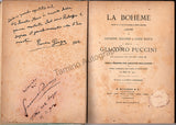 Puccini, Giacomo - Gorga, Evan - Ferrani, Cesira - Signed "La Boheme" Score!