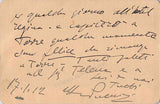 Puccini, Giacomo - Autograph Note Signed 1912