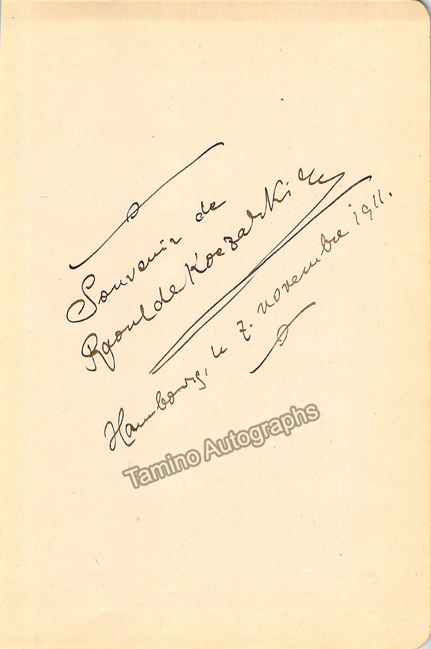 De Koczalski, Raoul - Signed Album Page 1911