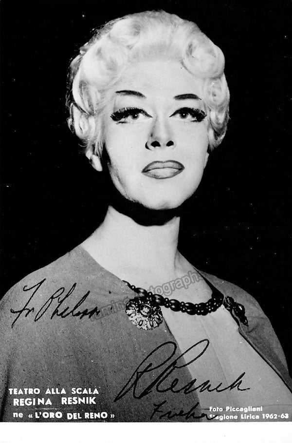 RESNIK, Regina (Various Autographs) – Tamino Autographs