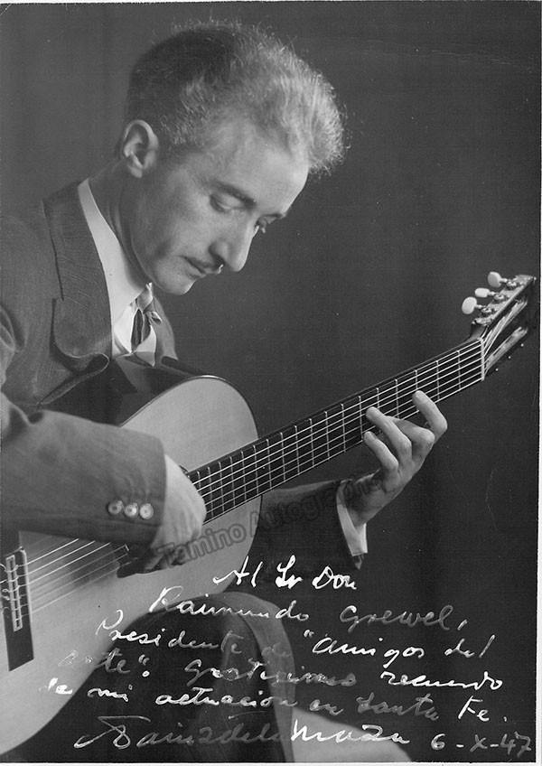 Sainz de la Maza, Regino - Signed Photo 1947