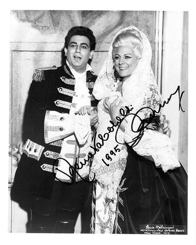Domingo, Placido - Tebaldi, Renata - Double Signed Photograph in Adriana Lecouvreur