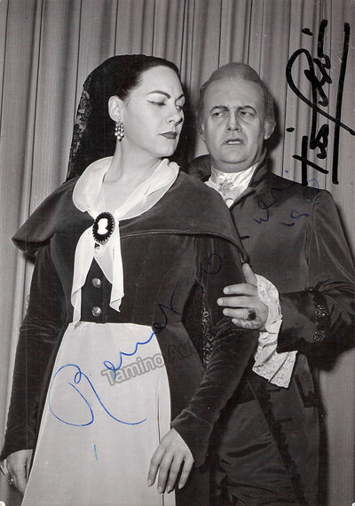 Tebaldi, Renata - Gobbi, Tito - Double Signed Photograph in Tosca