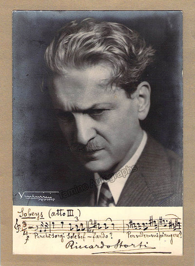 Storti, Riccardo - Autograph Music Quote Signed on a Photo
