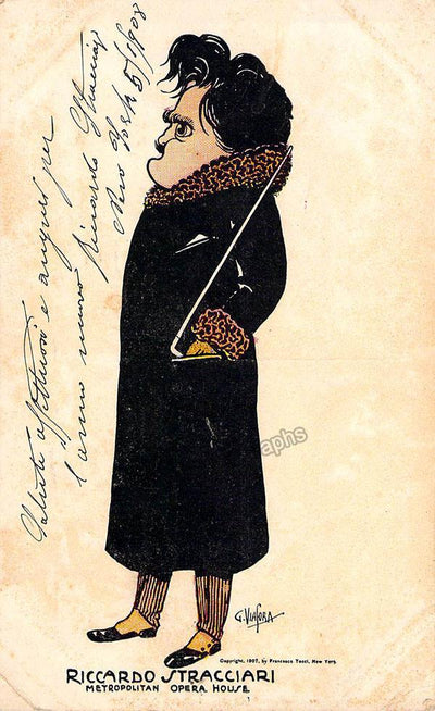 Stracciari, Riccardo - Signed Etching in Role 1908