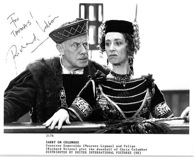 Wilson, Richard - Signed Photograph in "Carry on Columbus"